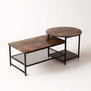 Klik Muebles - Set De Mesas De Centro Industrial En Mdf - Diseño Dúo Modular