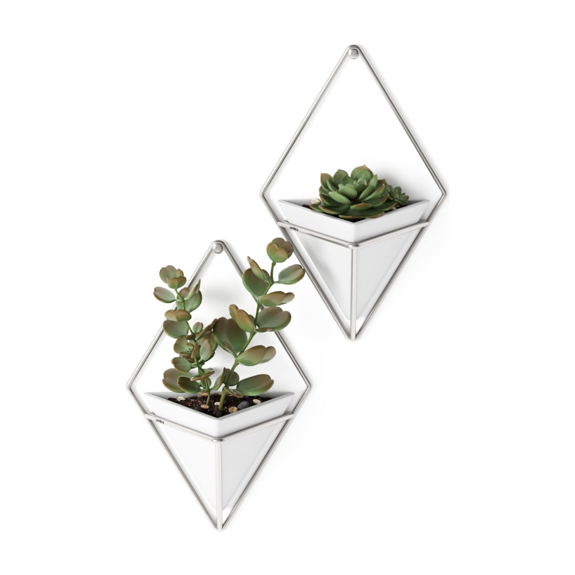 Maceta Colgante Para Decoración De Pared Umbra Trigg, Juego De 2 Unidades, Color Blanco