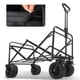 thumbnail image 2 of Carro Plegable PWRFitness Negro con Ruedas Gruesas para Camping, Compras y Jardín, 2 of 3
