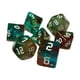 thumbnail image 4 of 7 Piezas De Dados Poliédricos De Doble Color D6 D4 D8 D10 (00-90 Y 0-9) D12 D20 Café Verde, 4 of 5