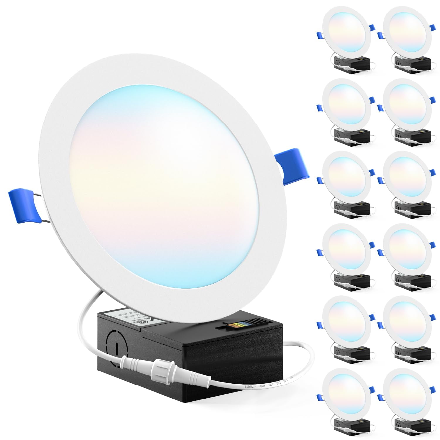 Sunco Lighting - Luz Led Empotrable Sunco, Paquete De 12, 15 Cm, 850 Lm, Regulable