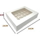 thumbnail image 2 of Pack 10 Cajas Para 24 Mini Cupcakes Con Visor/ventana Blanco 8 cm x 34 cm x 24 cm, 2 of 8