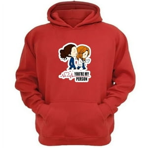Genérico - Polerón Canguro Grey´S Anatomy Rojo Talla S Unisex