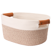 Canasto Cesta Organizadora Carry All De Algodón L Tierra