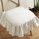 thumbnail image 1 of Xiao Hua Cojín de Silla con Borde de Hoja de Loto a Cuadros Elegante retro Relleno de Algodón Suave Cojín de Asiento Adecuado para Silla de Comedor de Cocina Del Hogar Estilo Casa de Campo 17 x 18, 1 of 4