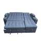 thumbnail image 5 of Sofá Cama 3 Cuerpos Gris Oscuro 200 cm con Baúl y Puffs, 5 of 5