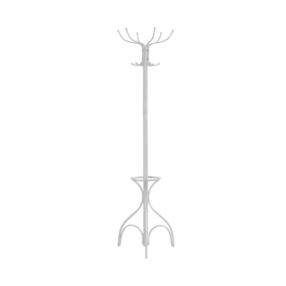 Perchero Monarch Specialties I 2030 Hall Tree con 12 ganchos, color blanco
