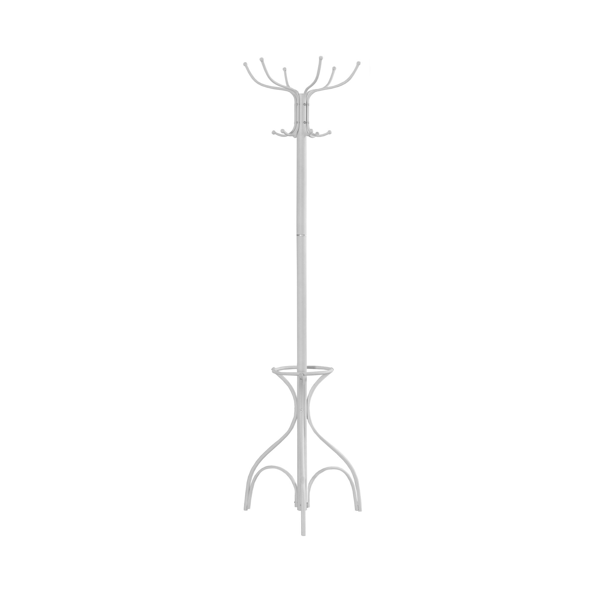 Perchero Monarch Specialties I 2030 Hall Tree Con 12 Ganchos, Color Blanco