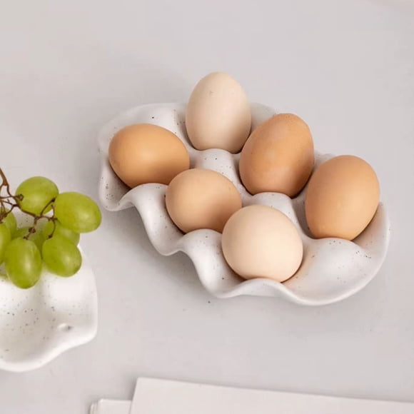 Huevera de Cerámica Minimalista 6 unidades