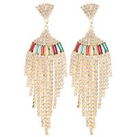 2 Piezas De Pendientes De Borlas De Metal De Moda Colgantes Con Estilo Temperamento Creatividad Adorno Artesanal