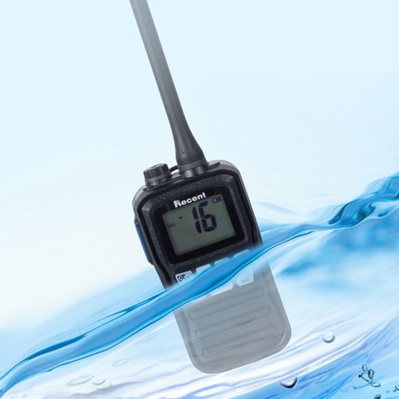 Radio VHF Marítima Portátil Recent RS-25M IPX7 Flotación 3W