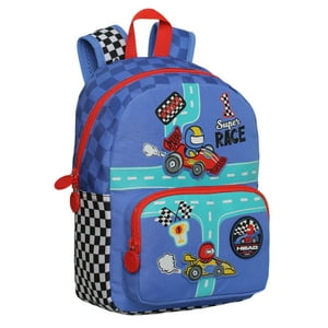 Mochila Infantil Niño Pop Car Race Azul Head