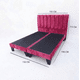 thumbnail image 2 of Cama 2 Plazas Con Respaldo y bases divididas de 150 X 190cm Tapizada en Felpa Rosa Oscuro, 2 of 5