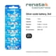 thumbnail image 2 of Pila Renata 364 SR621SW 1.55 V de óxido de plata (50 piezas), 2 of 7