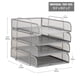 thumbnail image 3 of Set de 4 bandejas de papel Mind Reader 27 × 34 × 29 cm color plata, 3 of 7