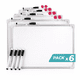 thumbnail image 1 of Pack de 6 Pizarras Blancas Magnéticas 30x40 cm con Plumón y Borrador, 1 of 3