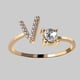 thumbnail image 1 of 26-Letter Gold Rings with Zircon and Rhinestone Adjustable Sturdiness - Perfect Gift for Women, 1 of 5