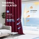 thumbnail image 5 of Cortinas opacas Joydeco de terciopelo rojo 100% 213 x 213 cm, 2 paneles, 5 of 9
