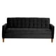 thumbnail image 4 of Futón Sofá Cama Genova Tela Velvet Negro, 4 of 8