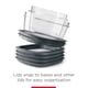 thumbnail image 5 of Juego de 10 recipientes Rubbermaid Premier para almacenamiento de alimentos, color gris, 5 of 6