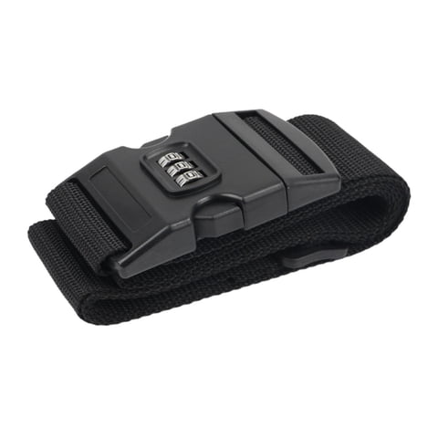 Bothyi - Correa Para Equipaje Corbata Para Equipaje Resistente Correa Para Bolso Portátil Simple Cinturón Para Maleta Negro