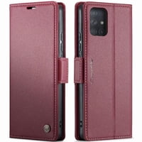 Caseme Tipo Cartera Samsung Galaxy A71 4G Con Cierre Magnético, Rfid, Tarjetero, Soporte, Carga Inalámbrica