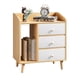thumbnail image 1 of Mueble Velador 2 Niveles 3 Cajones Mesa De Noche Cafe 62x30x43cm, 1 of 7