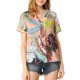 thumbnail image 5 of INSPIRE CHIC Edición Camisas de Mujer Camisetas Hawaianas de Manga Corta Tropical Floral con Botones Abajo L Rosa, 5 of 8