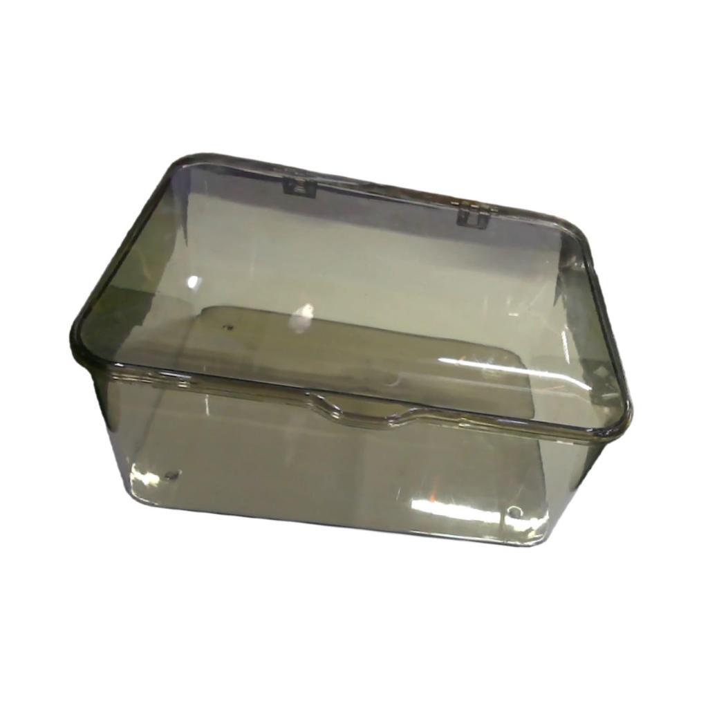 Magideal - Organizador De Mesa, Caja De Almacenamiento De Papelería, Contenedor De Almacenamiento De Artículos Diversos Versátil Para Dormitorio, Armario, Dormit Gris Transparente
