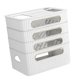 thumbnail image 2 of Caja De Gestión De Cables Para Ahorro De Espacio En Rack De Enrutador Para Sala De Estar, Dormitorio, Oficina, Blanco, 4 Niveles, 2 of 5
