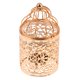 thumbnail image 4 of Portavelas De Luz De Té Con Forma De Jaula De Pájaros De Metal Galvanizado B-Rose Gold, 4 of 5