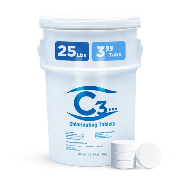 Tabletas de cloro para piscina Rx Clear C3 11,5 kg 7,6 cm de disolución lenta