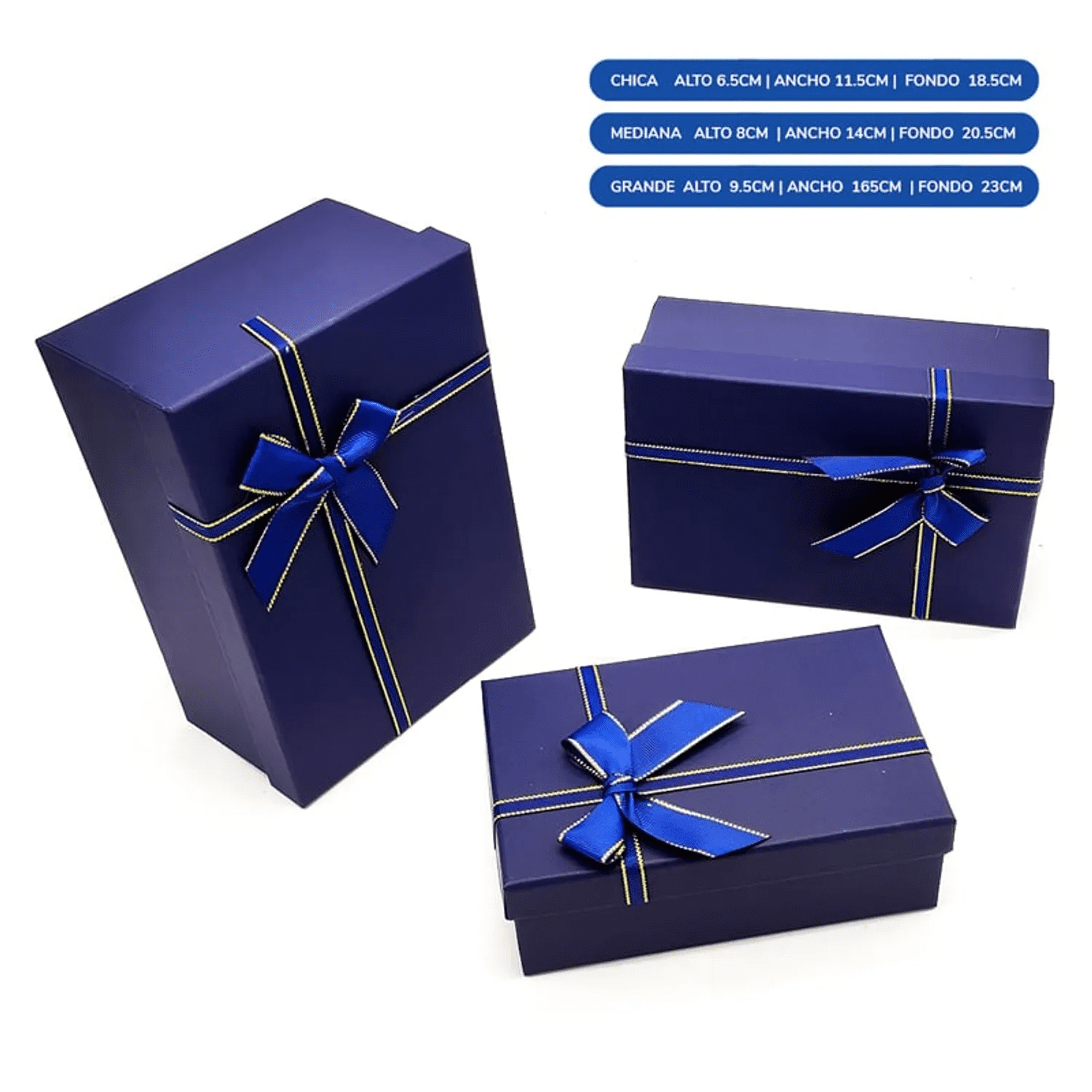 Genérico - Caja Rectangular Triple Azul X1 Uni