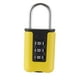 thumbnail image 2 of Candado De Combinación De 3 Dígitos Candado De Equipaje Para Bolsas Equipaje Gimnasio Deportes Locker Amarillo, 2 of 5