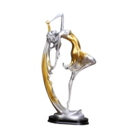Bothyi - Estatua De Bailarina Moderna, Adorno De Escritorio Para Mujer, Mesa De Comedor, Sala De Estar, Dorado