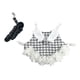 thumbnail image 1 of Conjunto De Correa De Arnés De Chaleco De Conejo Ropa Traje De Mascota Suave Animal Pequeño Hurón Negro Blanco S, 1 of 5