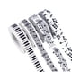 thumbnail image 1 of 4 Piezas De Cinta Con Notas Musicales En Blanco Y Negro Para Manualidades, Ideales Para Decorar Cajas De Pasteles Y Ramos Navideños., 1 of 5