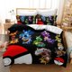 thumbnail image 1 of x146 Bed SheetsAnime Children's Bedding Cover, Pikachu Cartoon bedding set, Summer duvet cover with Zippe and Pillowcase *cm 3-Piece Bedding Set (1 Duvet Cover + 2 Pillow Shams) nj146, 1 of 5