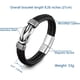 thumbnail image 5 of Pulsera de cuero trenzado "Madre e hijo unidos para siempre", brazalete de cuero trenzado de acero inoxidable para hombre, regalo de cumpleaños de graduación de mamá (mi hijo)., 5 of 7