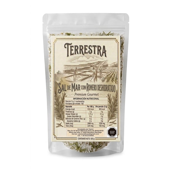 Sal de mar con romero deshidratado 500 gramos