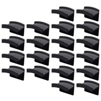 Magideal - Estante Portátil Para Gorras De Béisbol, Soporte Para Sombreros, Soporte Para Gorras, Sin Adhesivo De Perforación, Ganchos Para Sombreros De Sujeción Negro 20Pcs