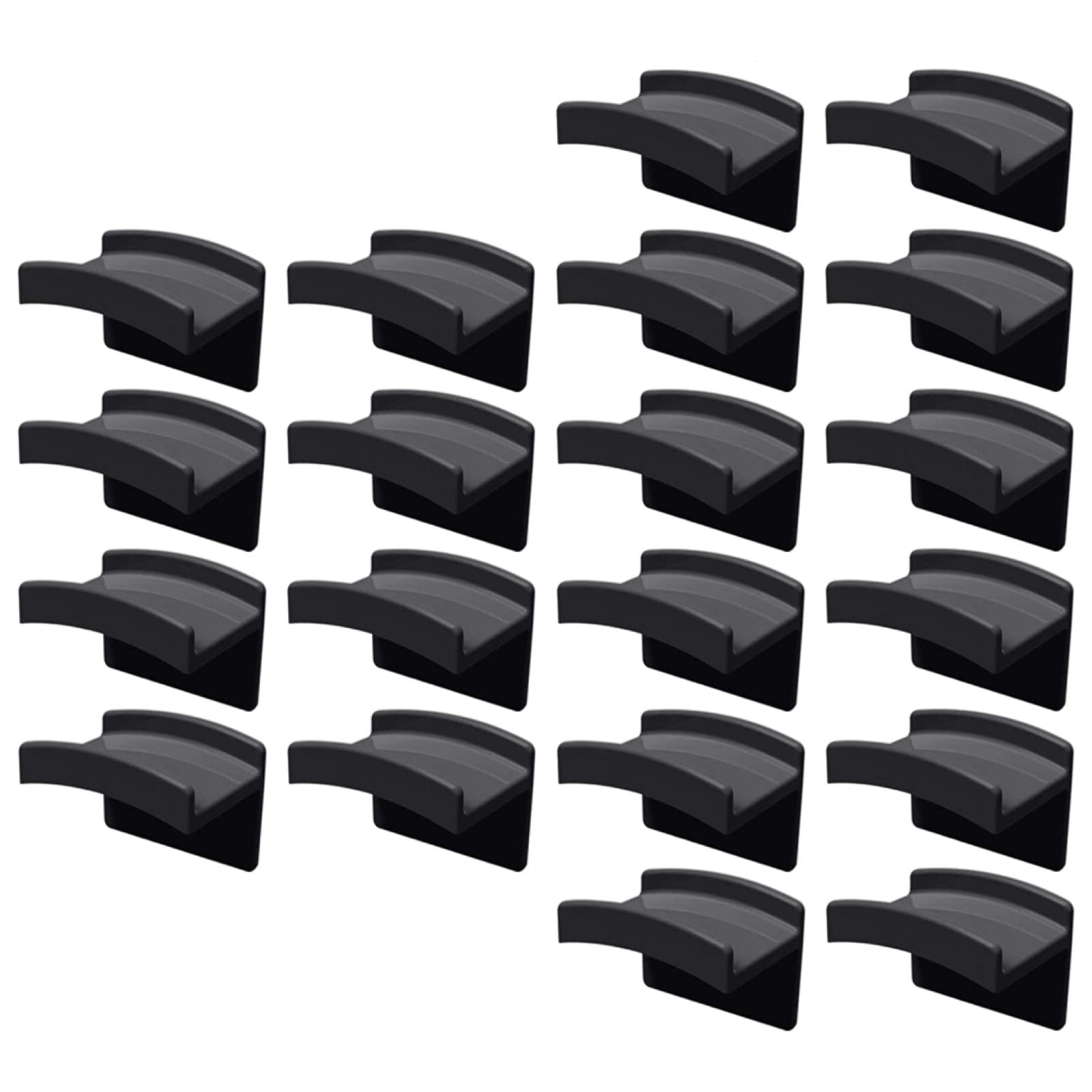 Magideal - Estante Portátil Para Gorras De Béisbol, Soporte Para Sombreros, Soporte Para Gorras, Sin Adhesivo De Perforación, Ganchos Para Sombreros De Sujeción Negro 20pcs