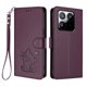 thumbnail image 1 of Funda Volteable con Diseño de Gato para Xiaomi 15T, Morado Oscuro, 1 of 6