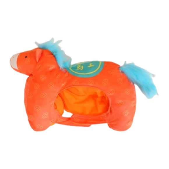 Sombrero De Caballo De Peluche Para Fiestas, Disfraces, Juegos De Rol, Presentaciones, Color Naranja