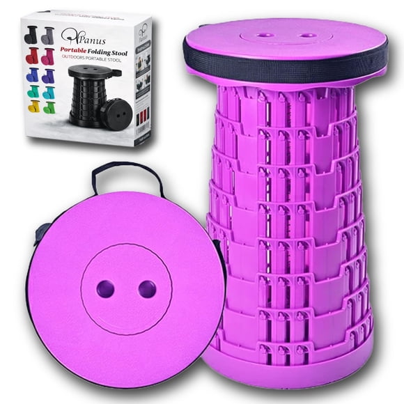 Banquito de camping Panus modelo 2026 portátil plegable color morado