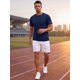 thumbnail image 2 of INSPIRE CHIC Camisetas Deportivas para Hombre de Entrenamiento Manga Corta Secado Rápido Gimnasio M Azul Marino, 2 of 5