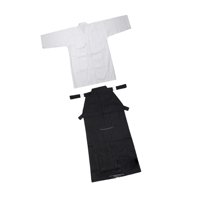 Ioensy - Conjunto De Uniforme De Kendo, Hakama De Kendo, Transpirable, Ninjas, Judo, Kimono Japonés, Hakama, 170 Cm, Blanco Y Negro
