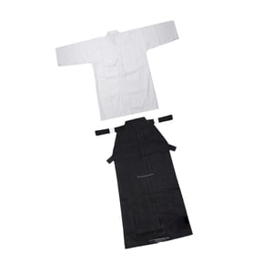 Ioensy - Conjunto De Uniforme De Kendo, Hakama De Kendo, Transpirable, Ninjas, Judo, Kimono Japonés, Hakama, 170 Cm, Blanco Y Negro