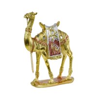 Bothyi - Adorno De Estatua De Camello De Lujo Ornamento Del Medio Oriente Para La Oficina Del Porche Del Patio 16Cmx7Cmx25Cm