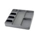 thumbnail image 5 of Organizador De Cubiertos, Caja De Almacenamiento Para Cajón De Cocina Doméstica, Accesorios De Gadgets, Gris, 5 of 5
